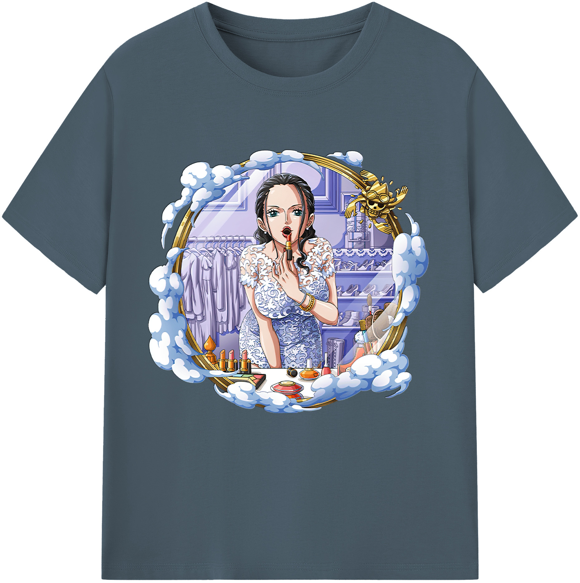 ワンピース ニコ・ロビン ONE PIECE Nico Robin 綿100％半袖Tシャツ（フロントプリント）